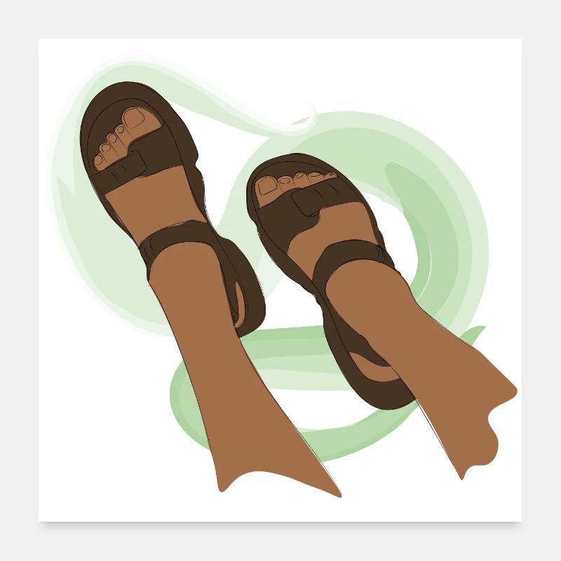 Sandales Poster 60 x 60 cm