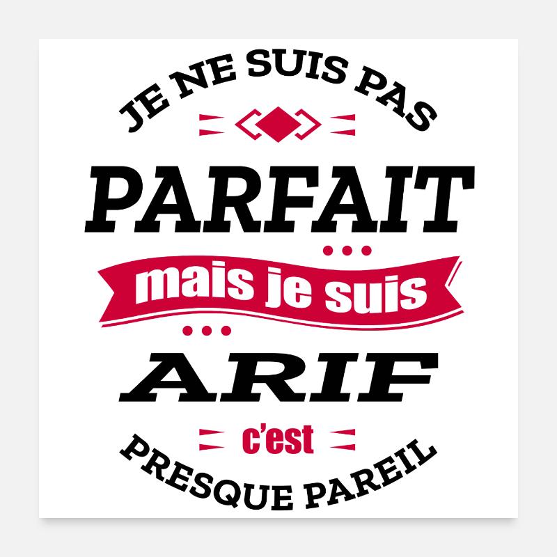 ARIF PARFAIT - PRENOM ARIF Poster 60 x 60 cm