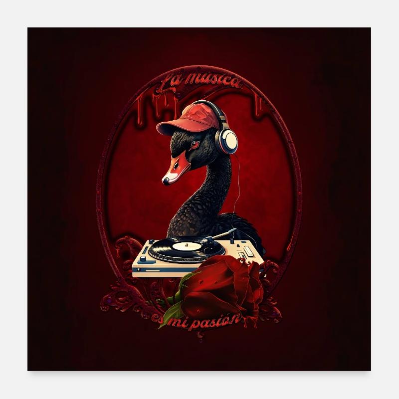 The black swan, which symbolizes creativity Poster 24" x 24" (60x60 cm)