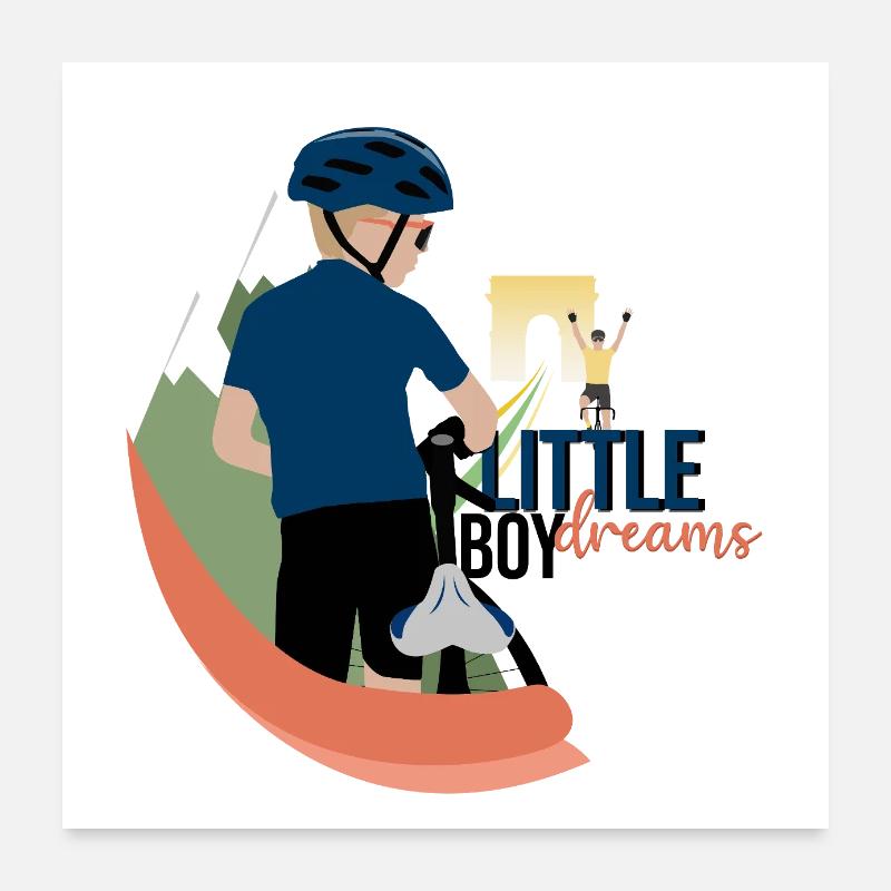 Poster Little Boy dreams Poster 60 x 60 cm