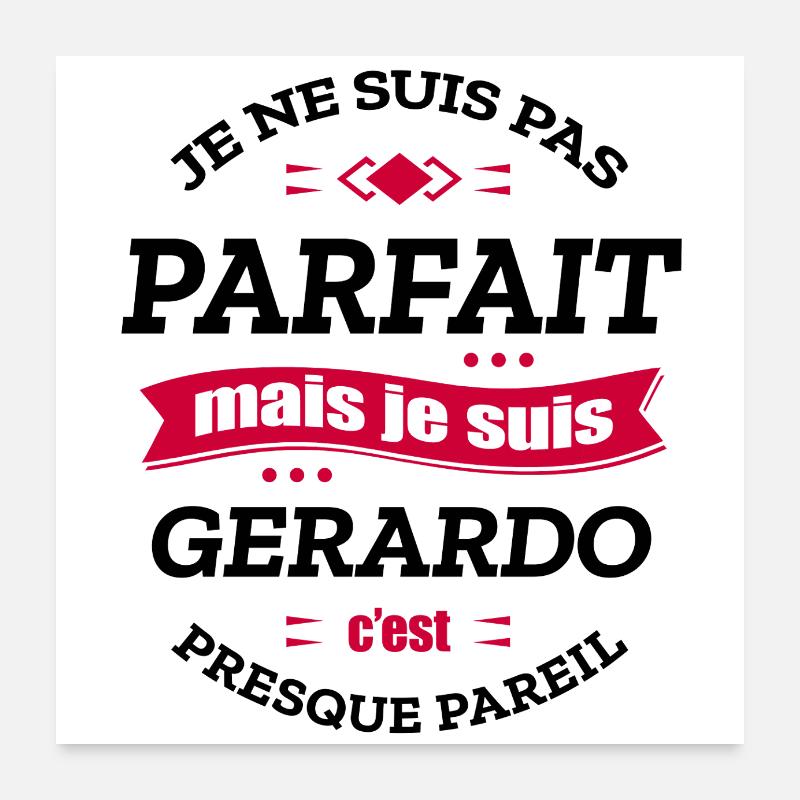GERARDO PARFAIT - PRENOM GERARDO Poster 60 x 60 cm