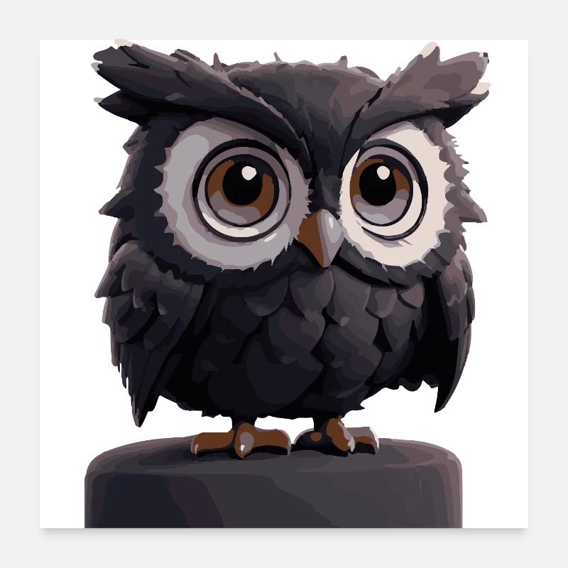 Eule Comic Poster 60x60 cm