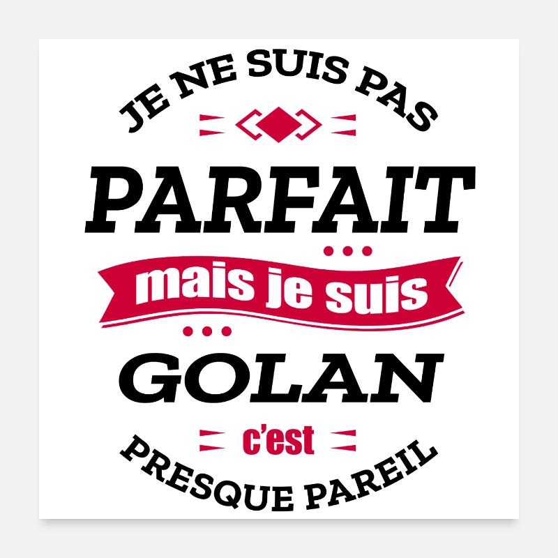 GOLAN PARFAIT - PRENOM GOLAN Poster 60 x 60 cm