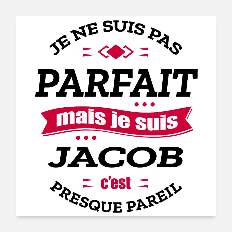 JACOB PARFAIT - PRENOM JACOB Poster 60 x 60 cm