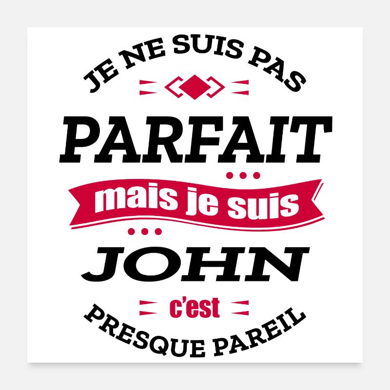JOHN PARFAIT - PRENOM JOHN Poster 60 x 60 cm