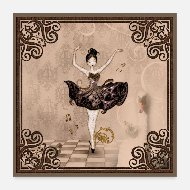 La danseuse des sons Poster 60 x 60 cm