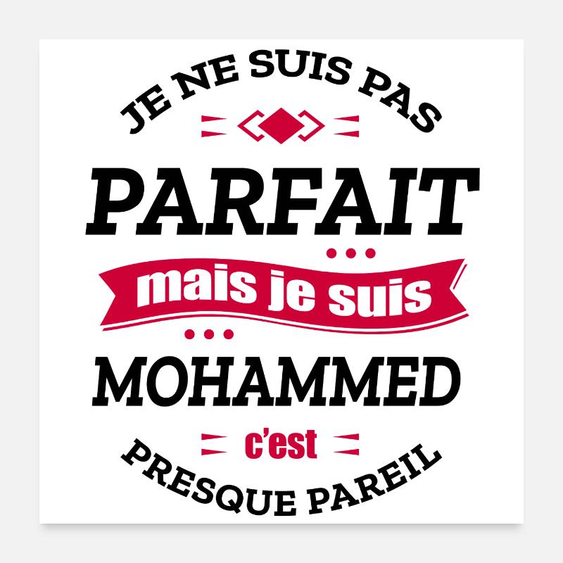 MOHAMMED PARFAIT - PRENOM MOHAMMED Poster 60 x 60 cm