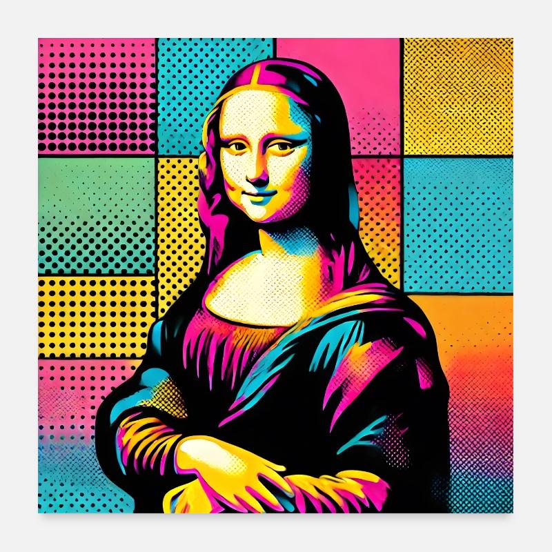 Mona Lisa pop art Poster 60 x 60 cm
