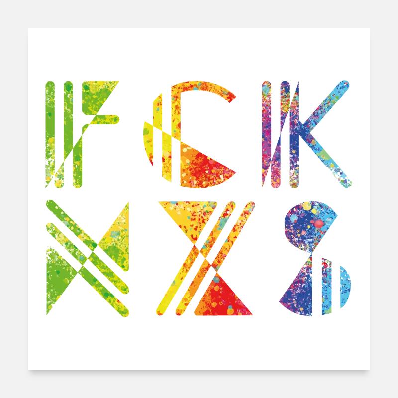 FCK NZS - Poster 60x60 cm - Weiß