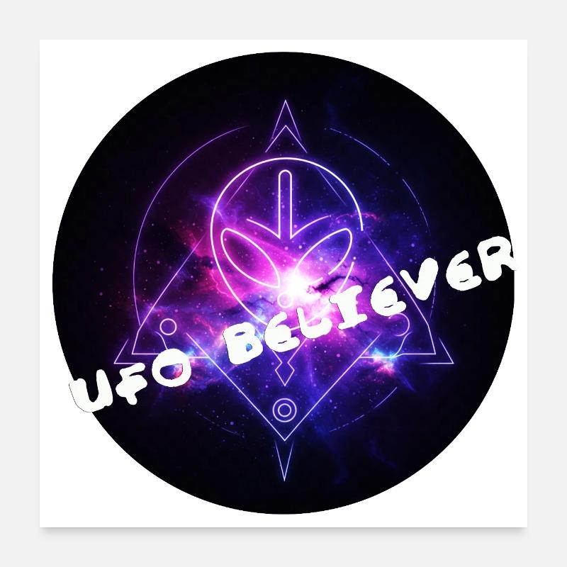 UFO Believer Poster 24" x 24" (60x60 cm)