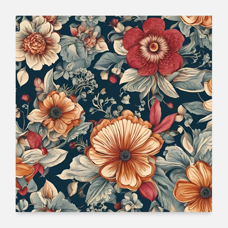 Vie florale Poster 60 x 60 cm