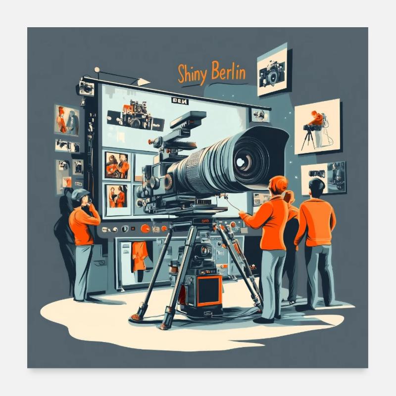 The camera studio - Poster 60x60 cm - Weiß