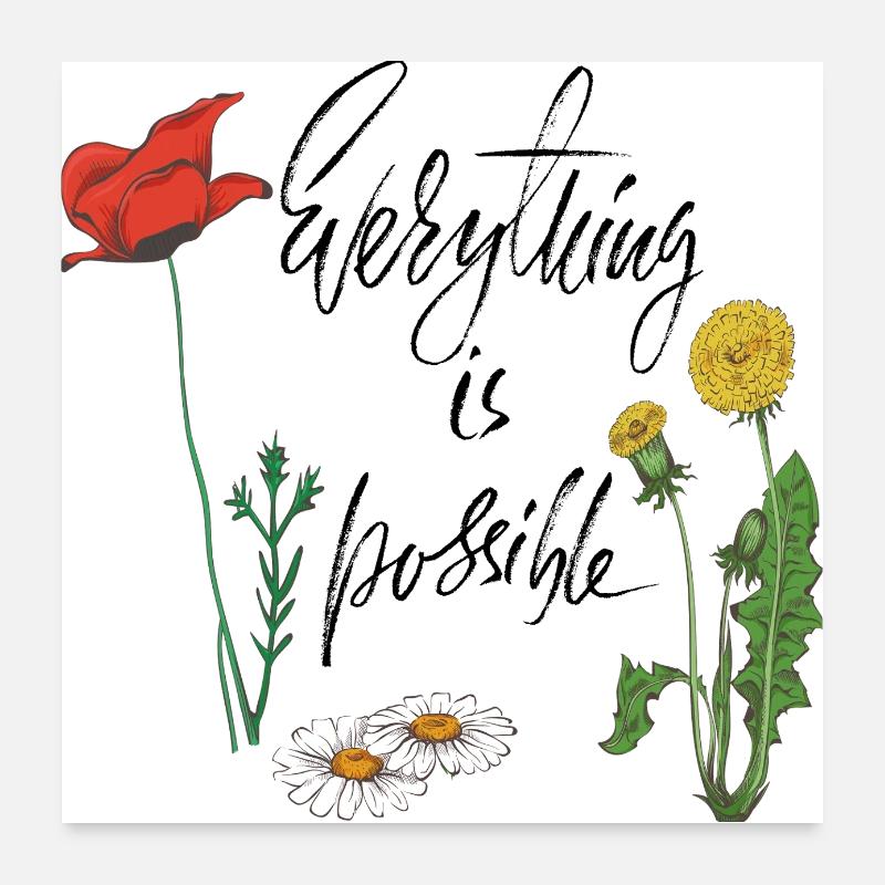 Tout est possible Poster 60 x 60 cm