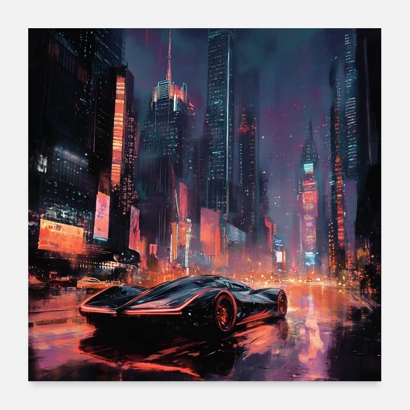 NYC future Poster 60x60 cm