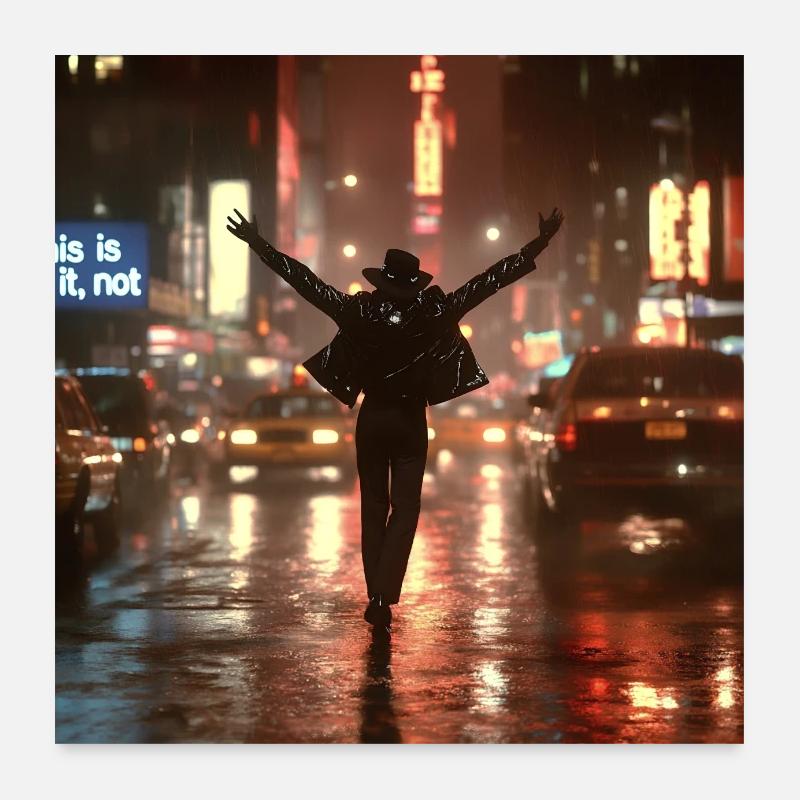 Michael - Poster 60x60 cm - Weiß