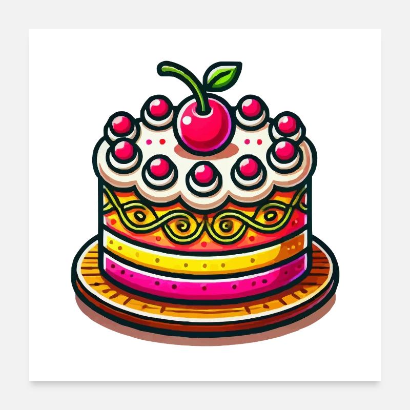 torte comic Poster 60x60 cm