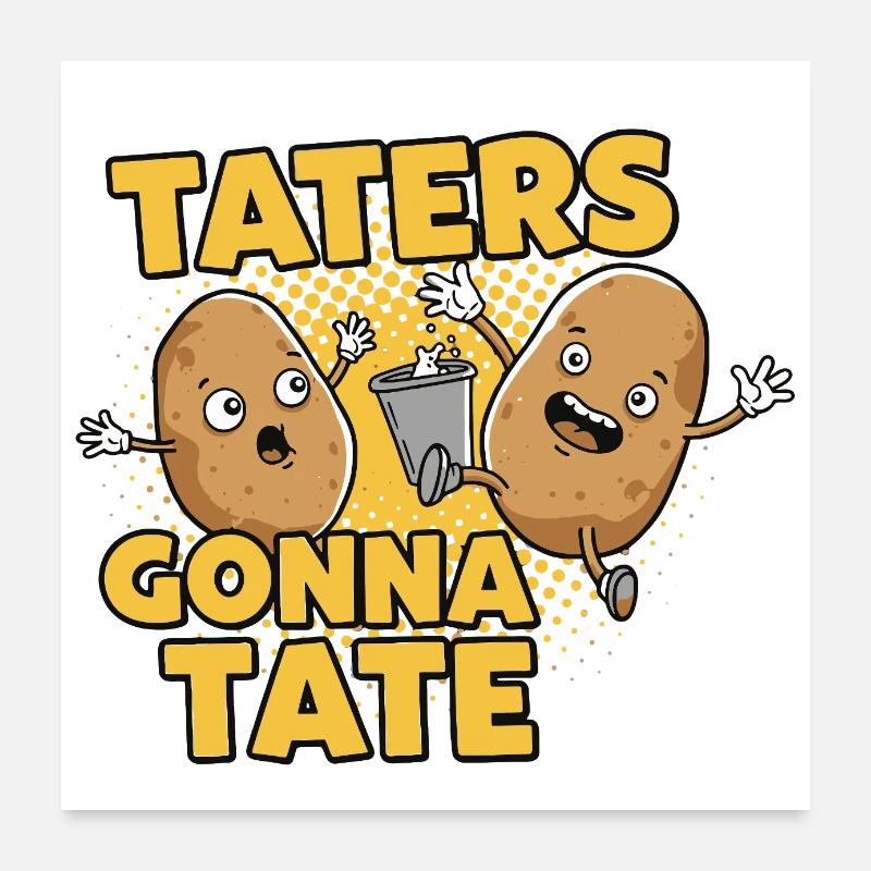 Taters en route pour la Tate Poster 60 x 60 cm