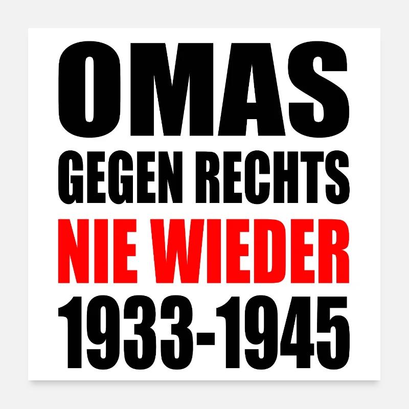 Omas gegen rechts Poster 60x60 cm
