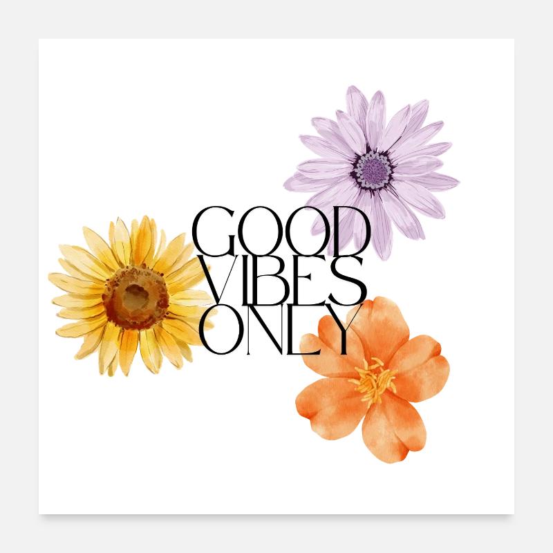 Blumen Design Poster 60x60 cm