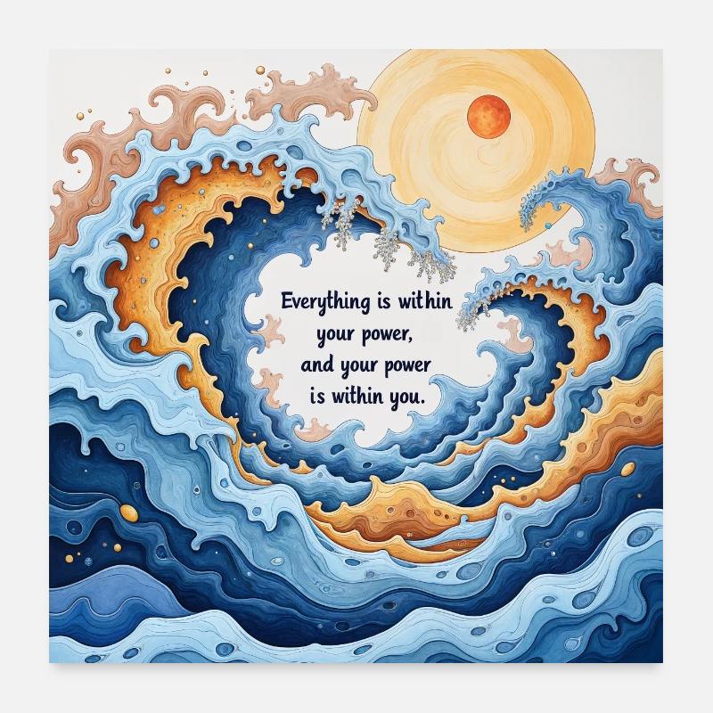 Alles liegt in Ihrer Macht Poster 60x60 cm