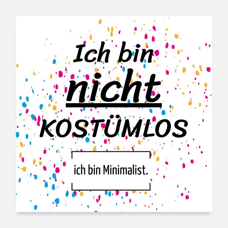 Costume de carnaval minimaliste Poster 60 x 60 cm