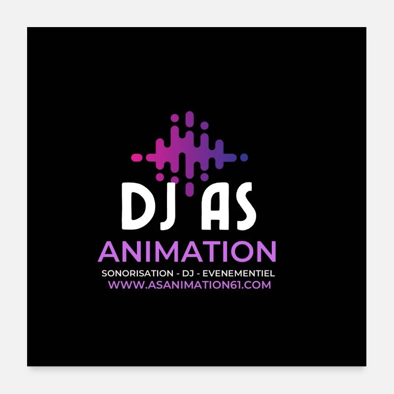 Dj as Poster 24" x 24" (60x60 cm)