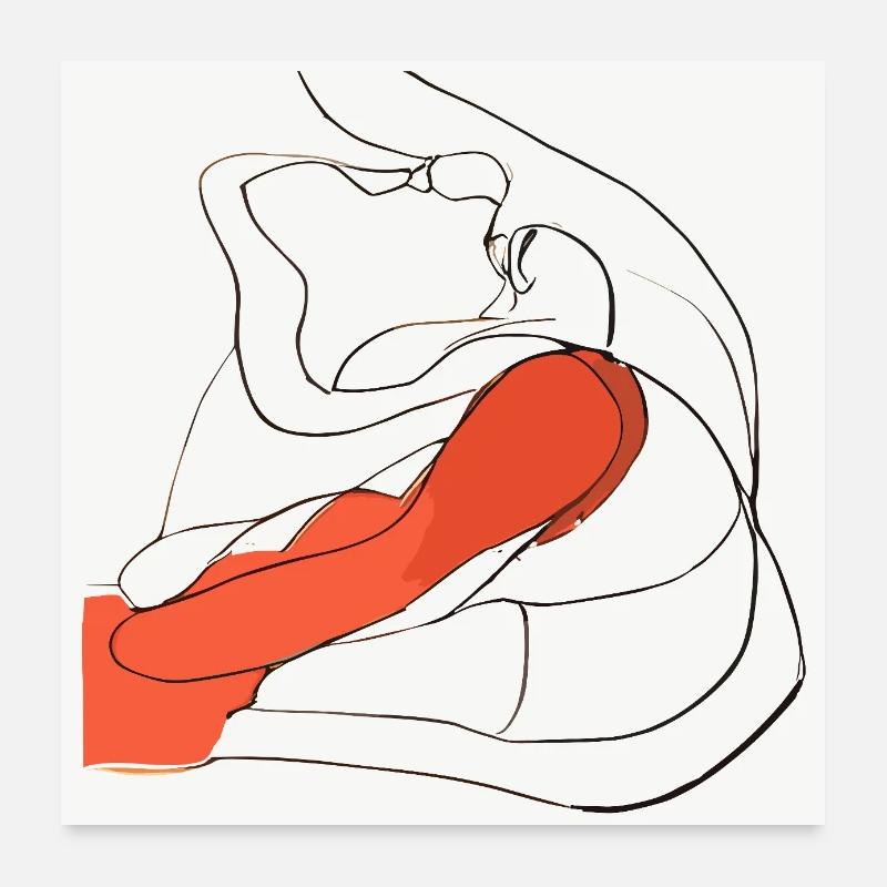 akt der liebe Poster 60x60 cm