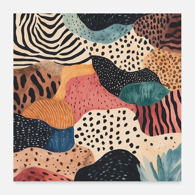 Diversity pattern Poster 60x60 cm