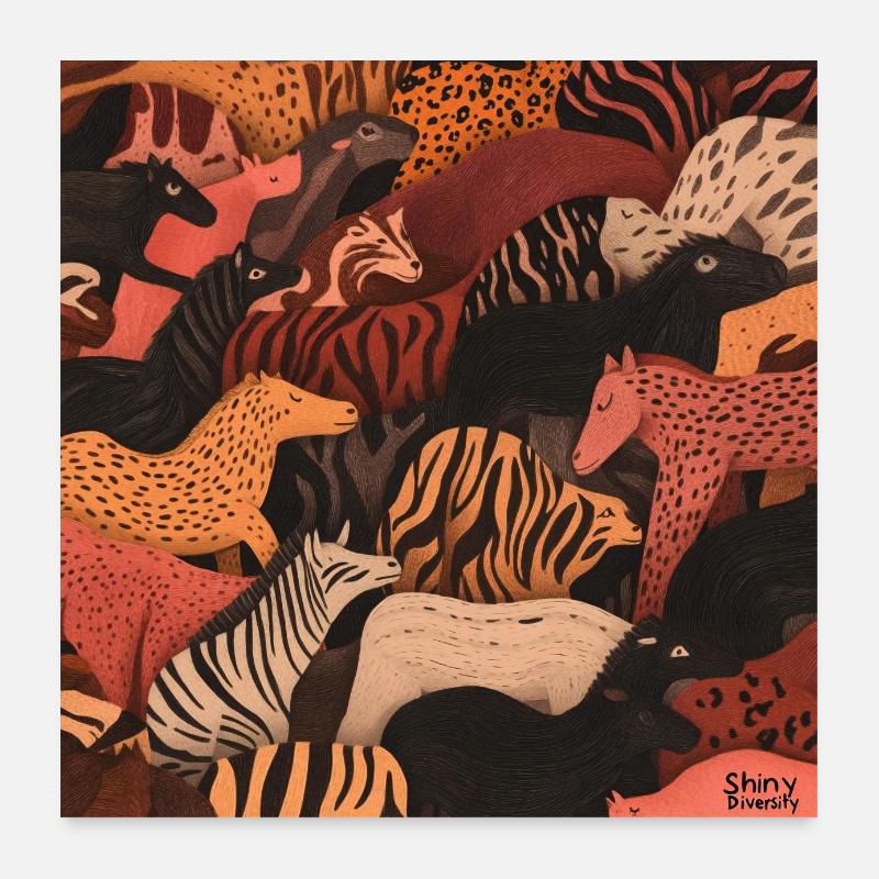 Shiny Diversity Poster 24" x 24" (60x60 cm)