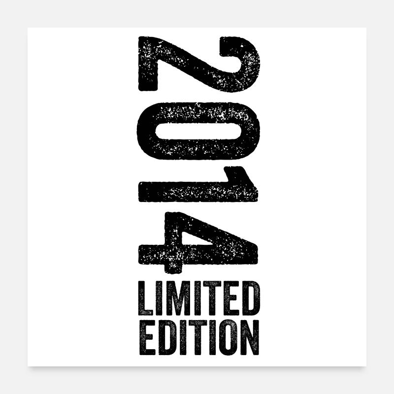2014 Édition limitée Cadeau d’anniversaire 2014 Poster 60 x 60 cm