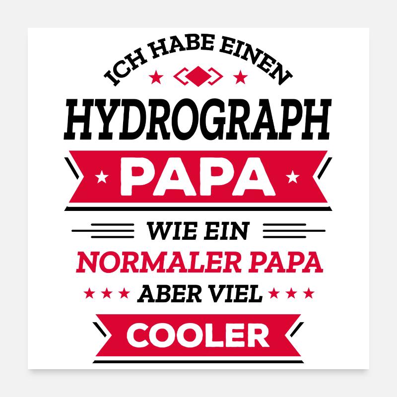 HYDROGRAPH PAPA - COOLER ALS NORMAL, EXPERT Poster 60x60 cm