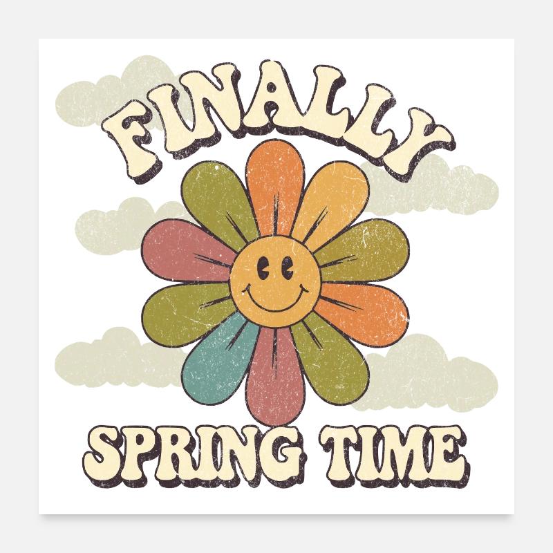 Spring FlowerPower Poster 24" x 24" (60x60 cm)