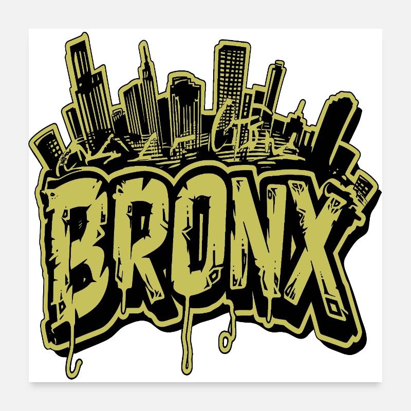 Bronx New York graffiti - Poster 24" x 24" (60x60 cm) - white