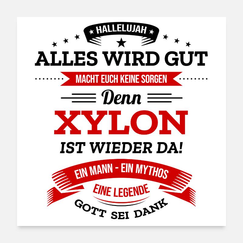 ALLES WIRD GUT, DIE LEGENDE XYLON IST DA Poster 60x60 cm