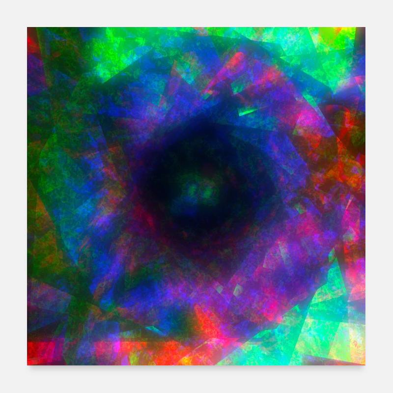 Y2k Psychedelic Design Poster 24" x 24" (60x60 cm)