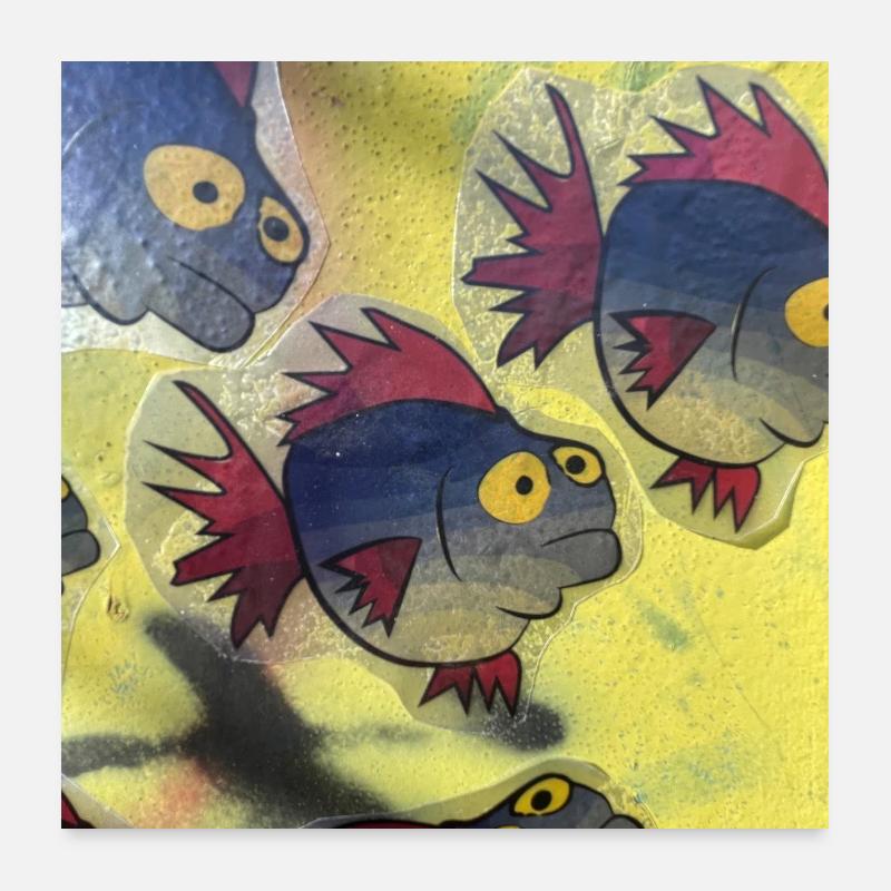 Colorful Fish Poster 24" x 24" (60x60 cm)