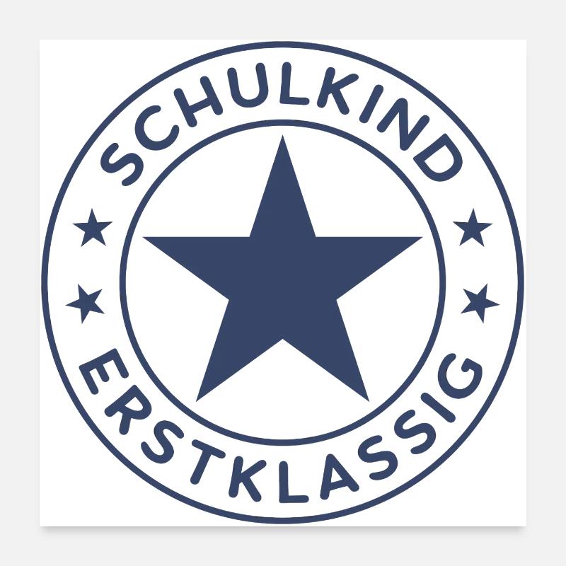 Schulkind Erstklassig 2026 Einschulung Schulanfang Poster 60x60 cm