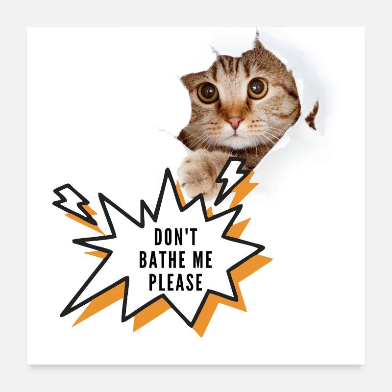 Don't bathe me cat Poster 24" x 24" (60x60 cm)
