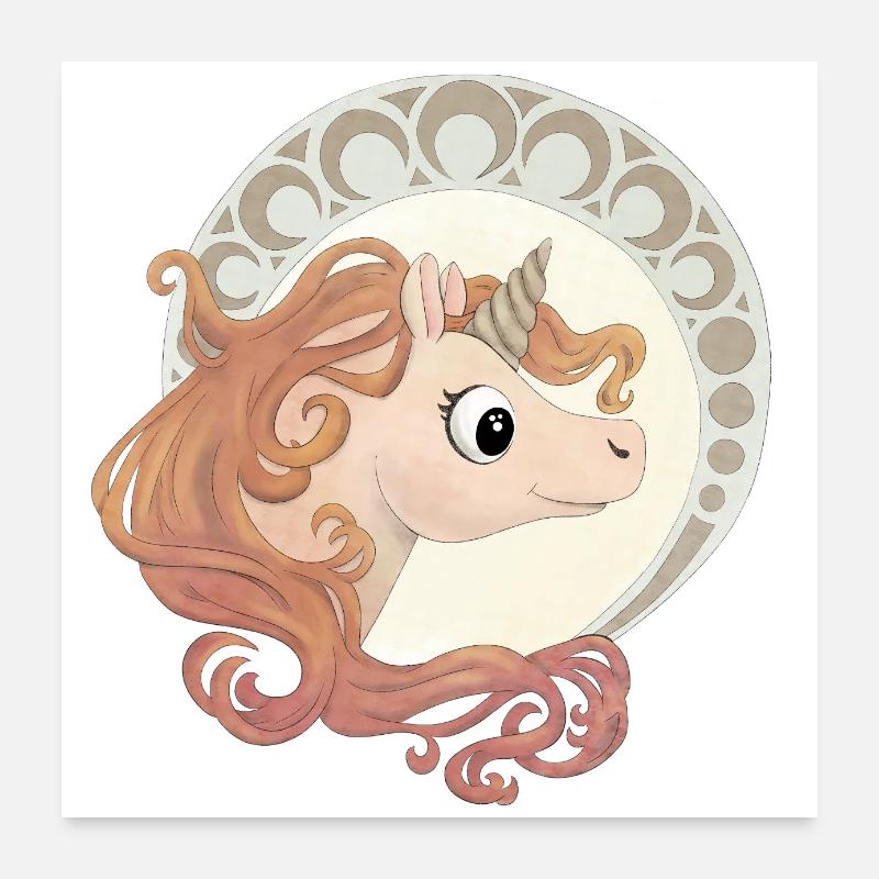 Licorne élégante Poster 60 x 60 cm