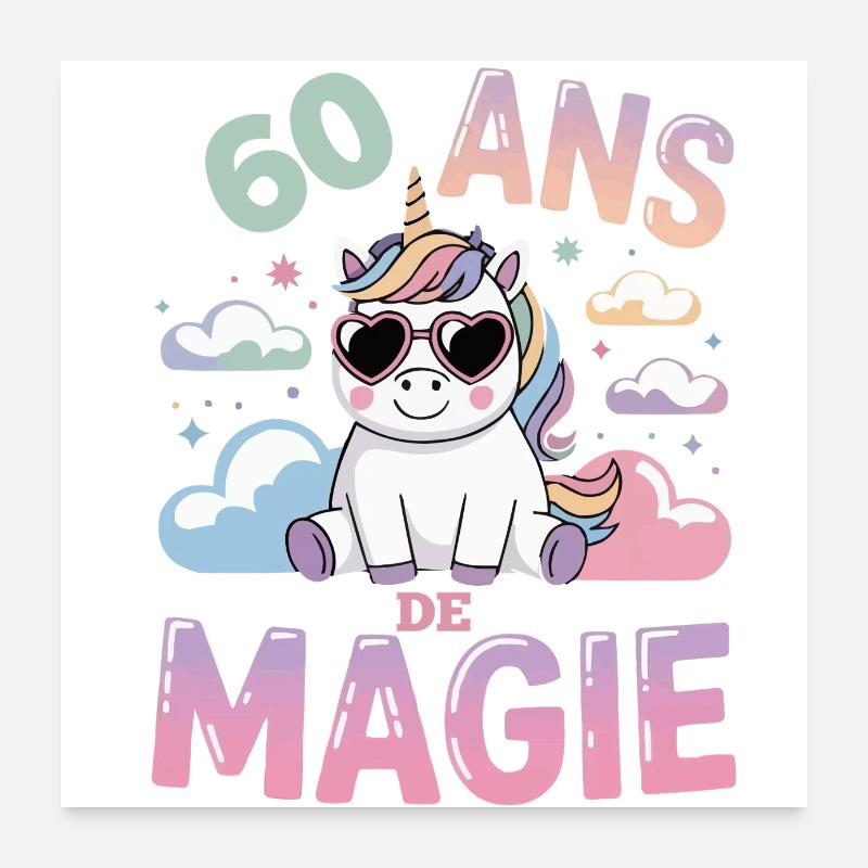 60 ans de magie Poster 60 x 60 cm
