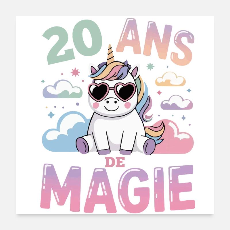 20 ans de magie Poster 60 x 60 cm