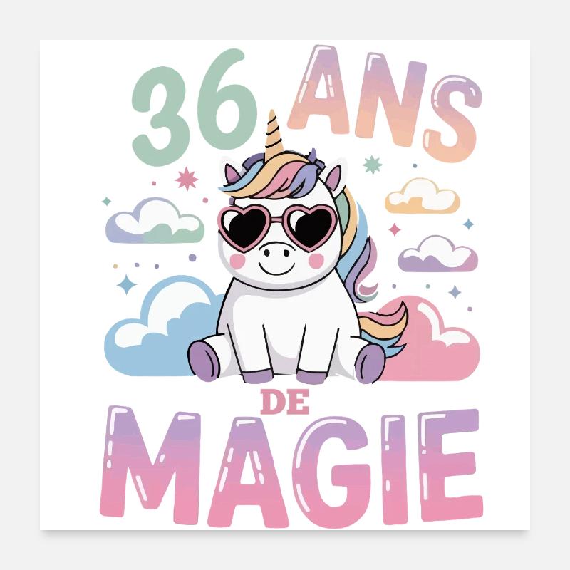 36 ans de magie Poster 60 x 60 cm