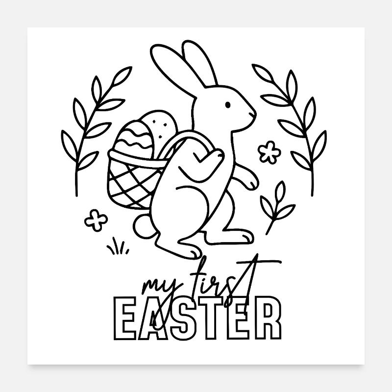 Ma première Pâques Poster 60 x 60 cm
