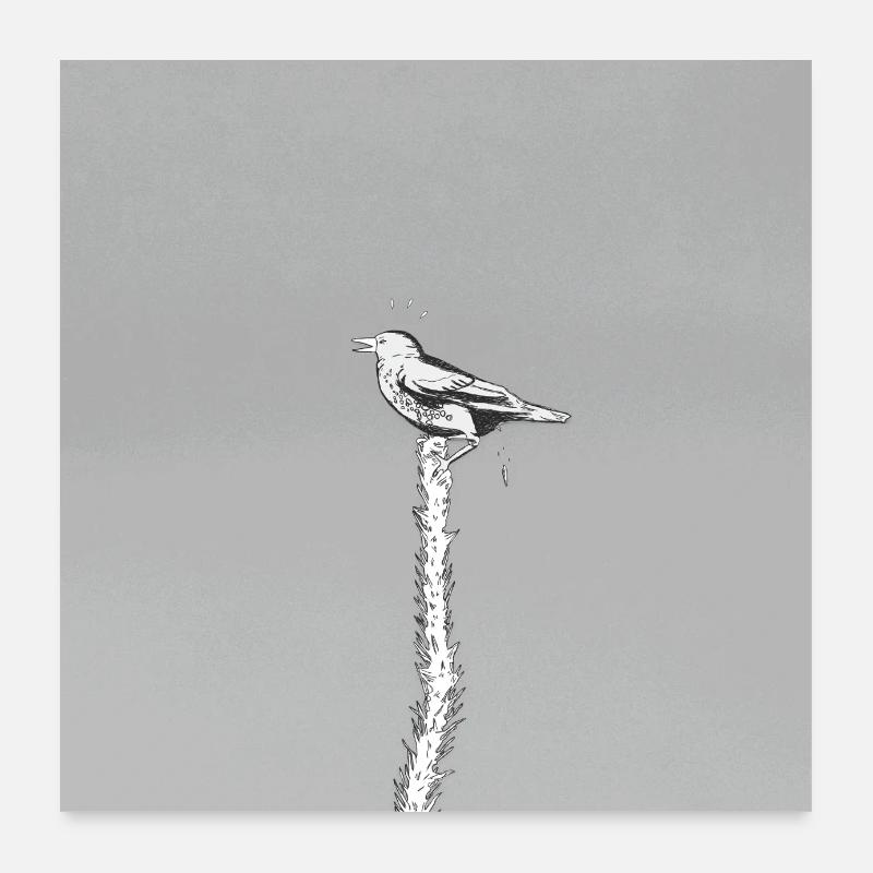 Kackvogel Poster 60x60 cm