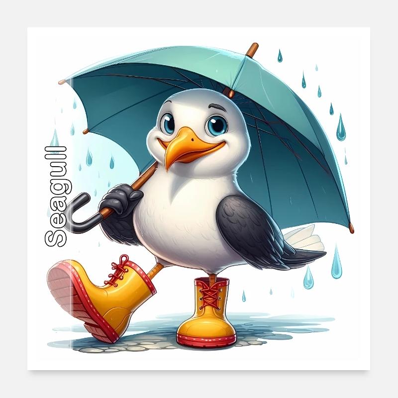 Mouette Poster 60 x 60 cm