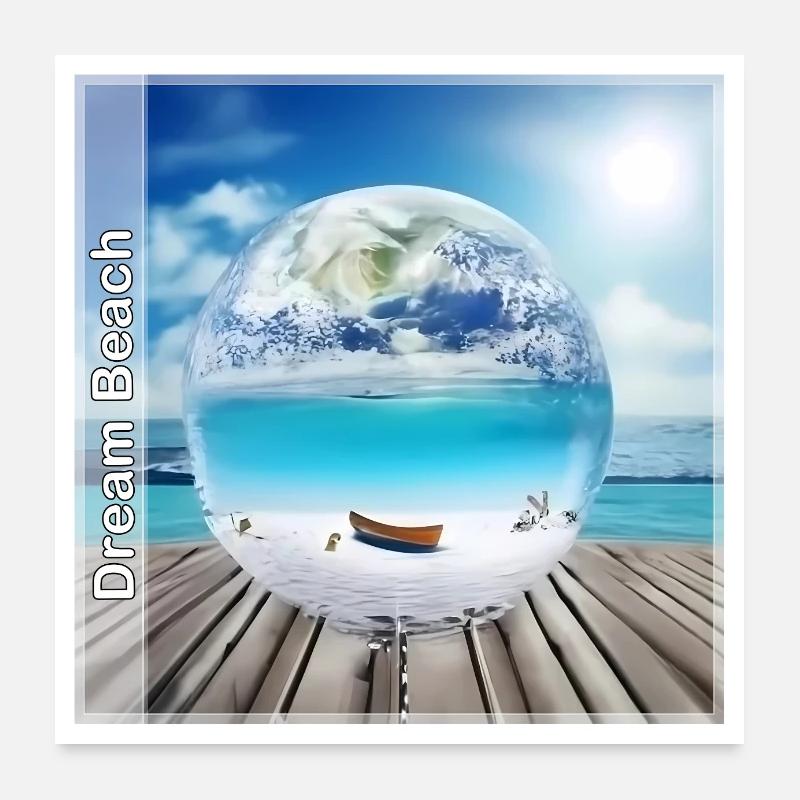 Strand Poster 60x60 cm