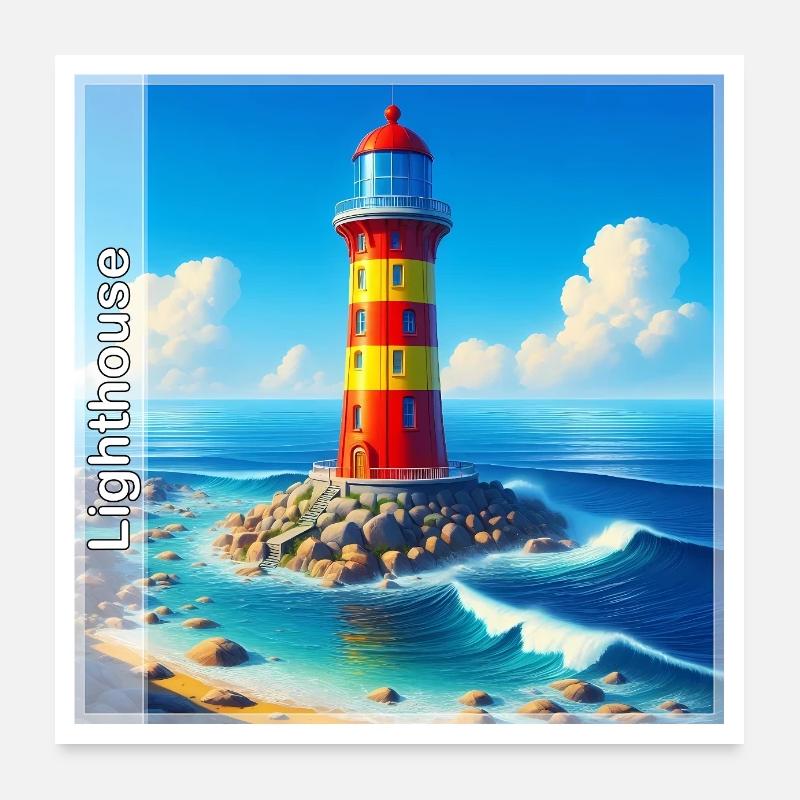 Lighthouse Poster 24" x 24" (60x60 cm)