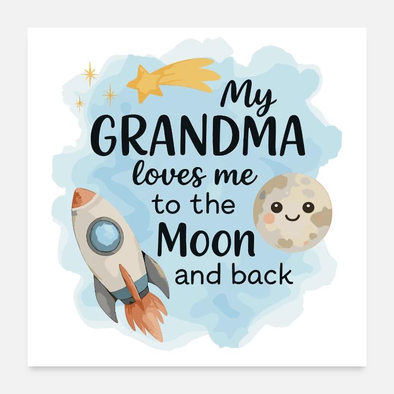 Mamie m’aime Poster 60 x 60 cm