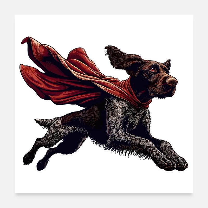 Super Hund Deutsch Drahthaar DD Pointer Geschenk Poster 60x60 cm