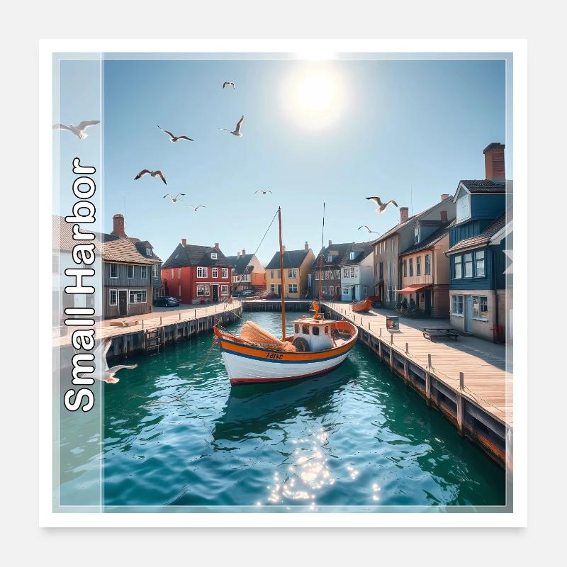 Hafen Poster 60x60 cm